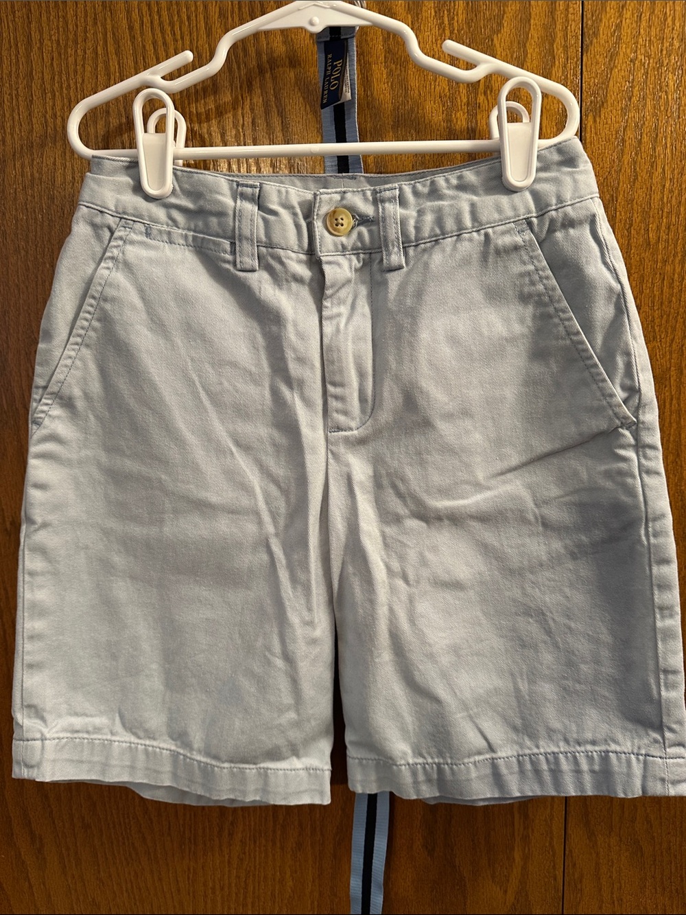 Polo Ralph Lauren Kids Light Blue Cotton Blend Chino Shorts size 8.